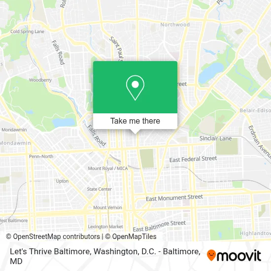 Let's Thrive Baltimore map