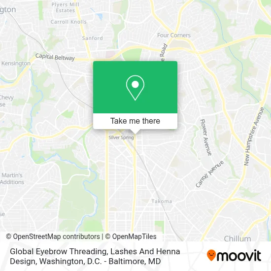 Global Eyebrow Threading, Lashes And Henna Design map