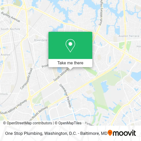One Stop Plumbing map