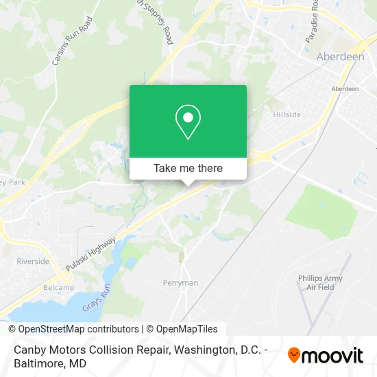 Canby Motors Collision Repair map