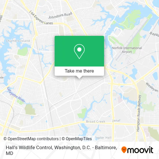 Hall's Wildlife Control map