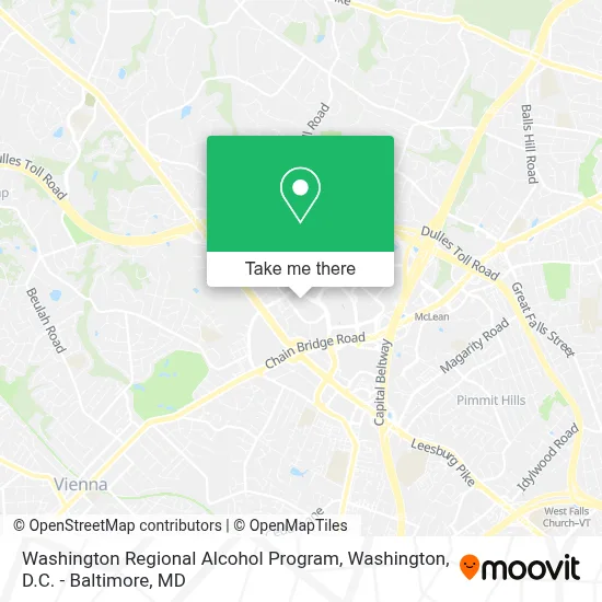 Washington Regional Alcohol Program map