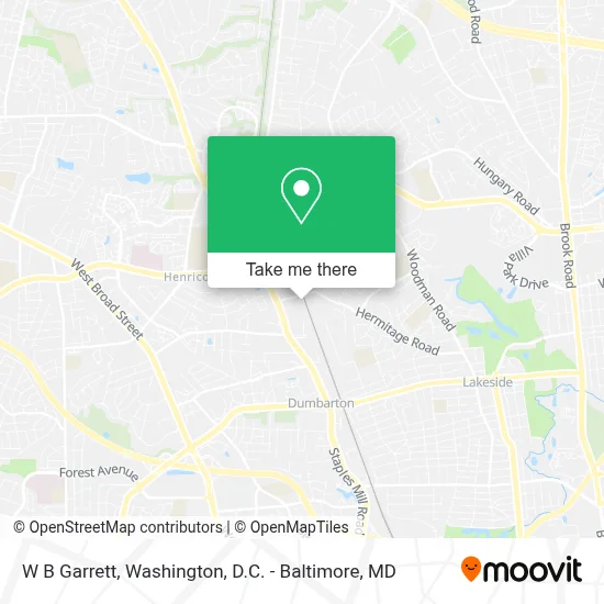 W B Garrett map