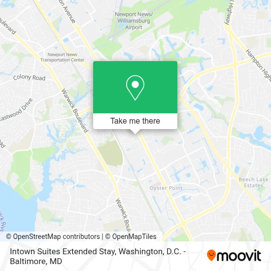 Intown Suites Extended Stay map