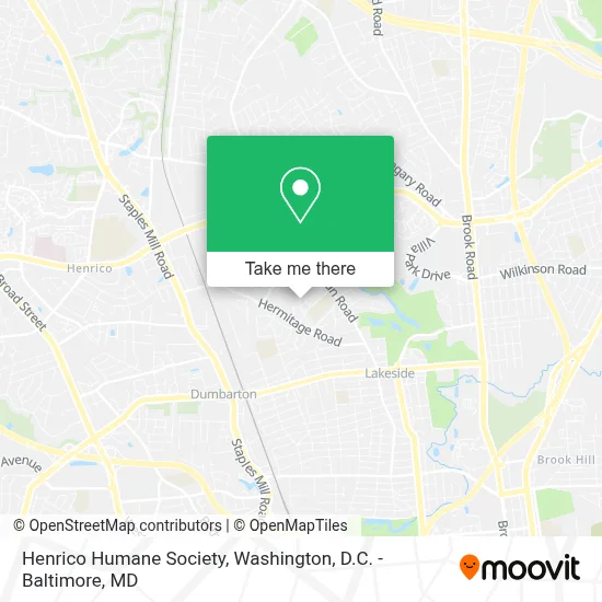 Henrico Humane Society map
