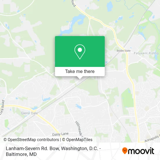 Lanham-Severn Rd. Bow map
