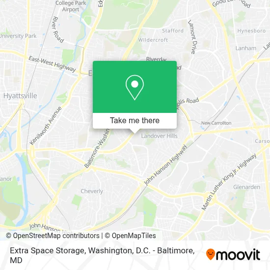 Extra Space Storage map