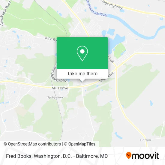 Fred Books map