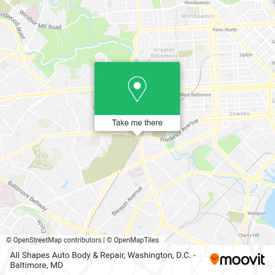 All Shapes Auto Body & Repair map