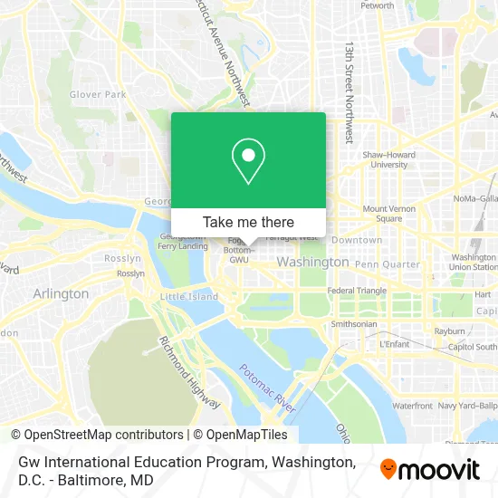 Gw International Education Program map