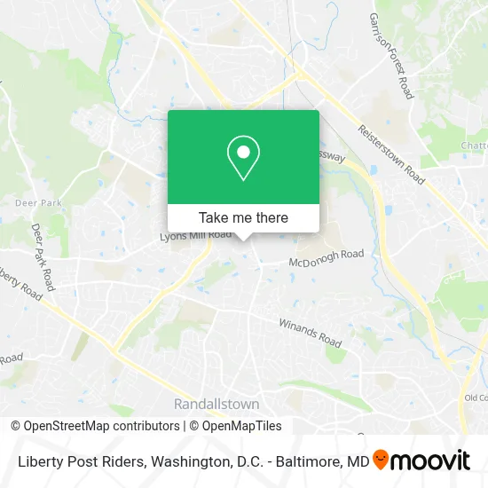 Liberty Post Riders map