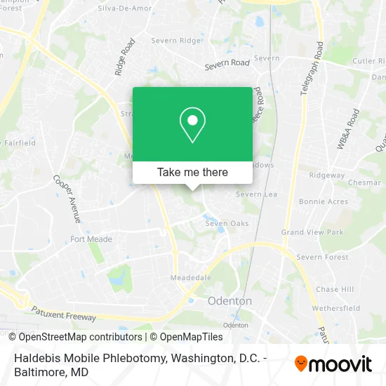 Haldebis Mobile Phlebotomy map