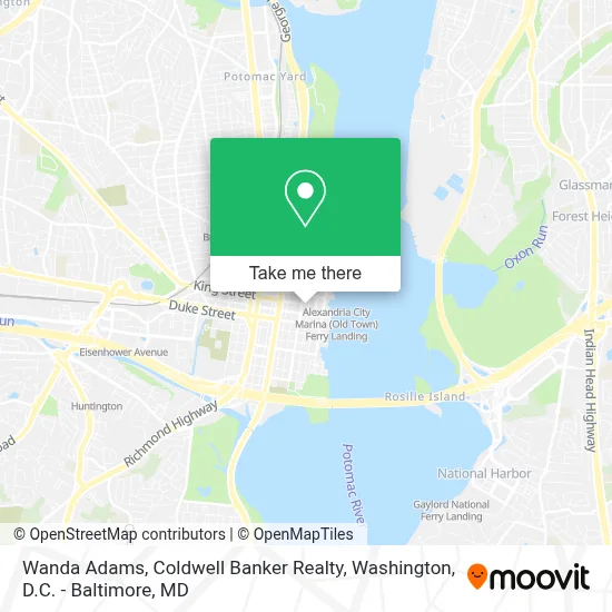 Wanda Adams, Coldwell Banker Realty map