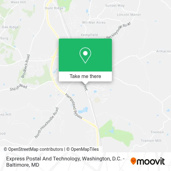 Express Postal And Technology map