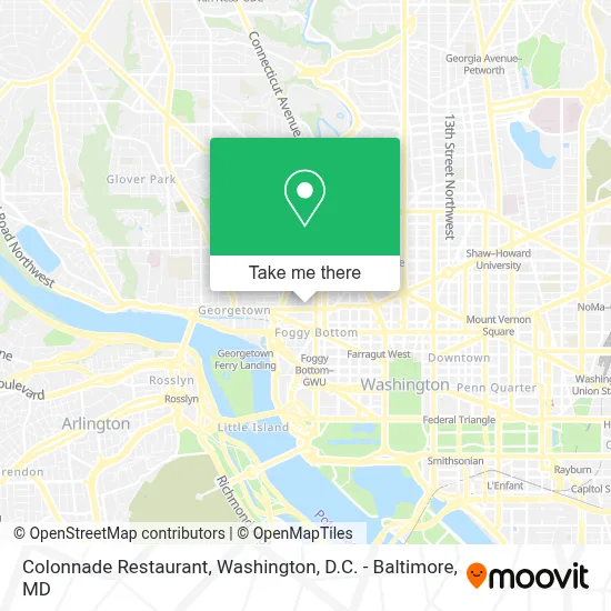 Colonnade Restaurant map