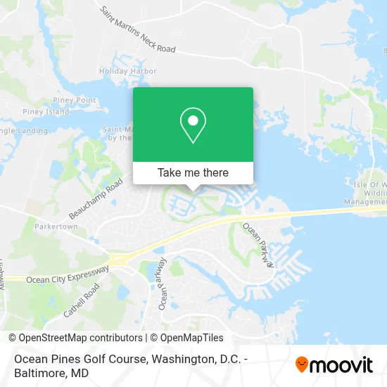 Ocean Pines Golf Course map
