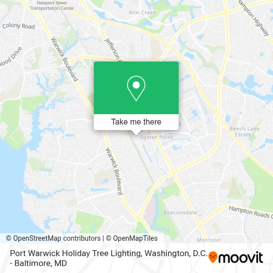 Port Warwick Holiday Tree Lighting map