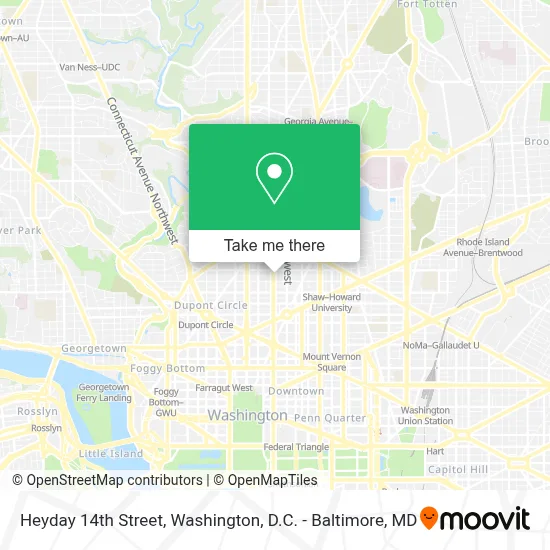 Heyday 14th Street map