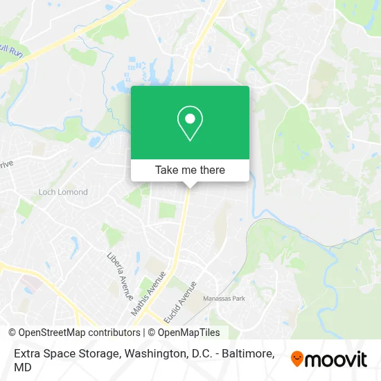Extra Space Storage map