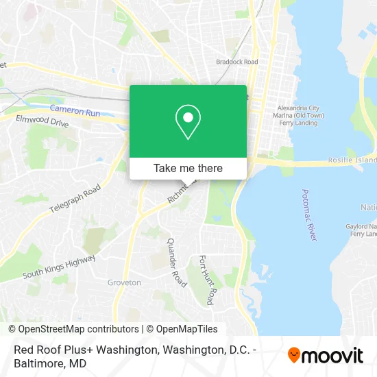 Red Roof Plus+ Washington map
