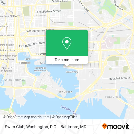 Swim Club map