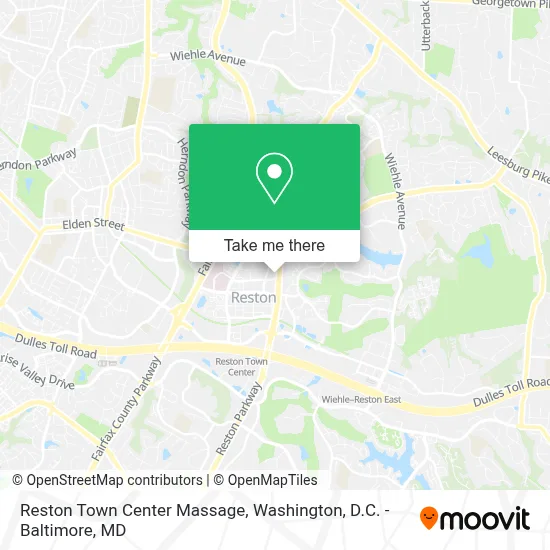 Reston Town Center Massage map