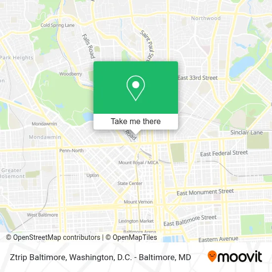 Ztrip Baltimore map