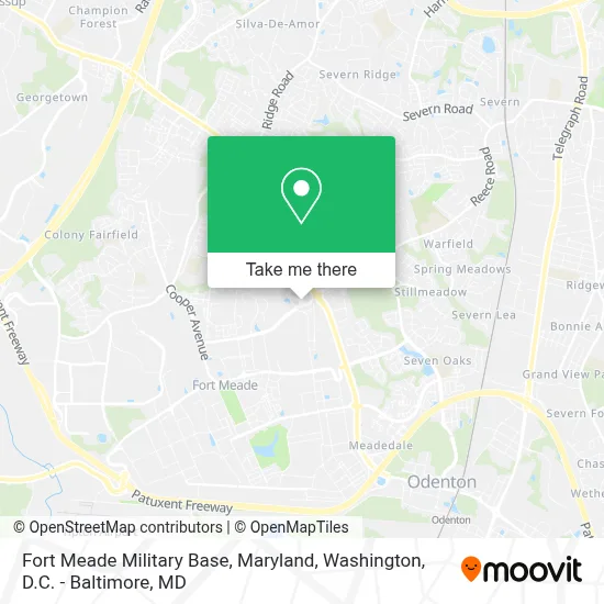 Fort Meade Military Base, Maryland map