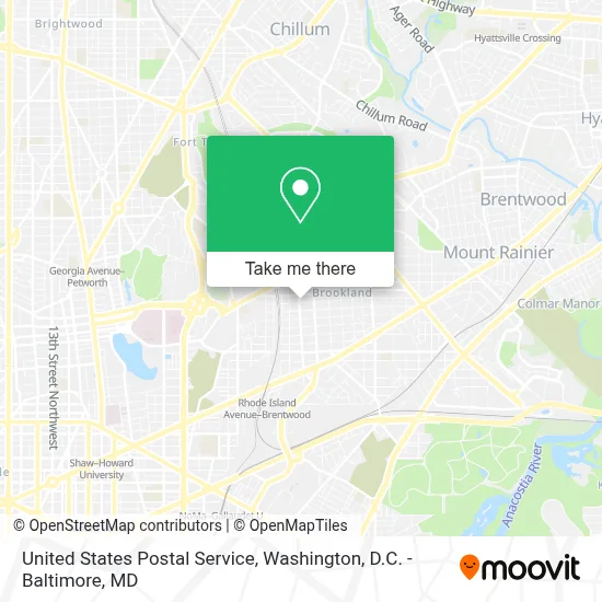 United States Postal Service map