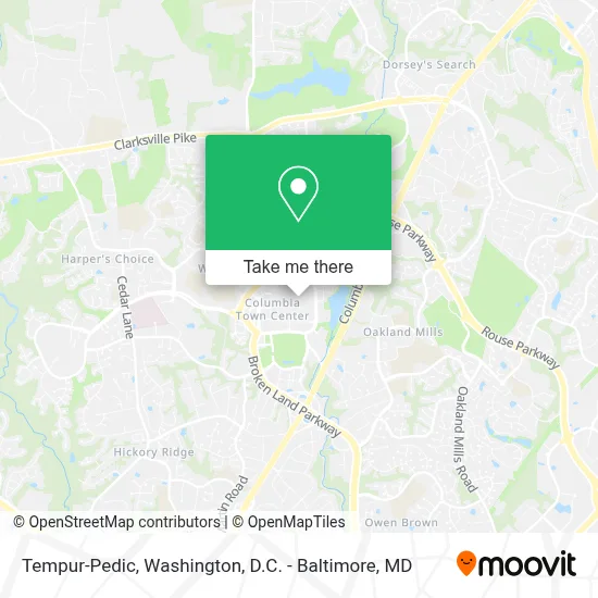 Tempur-Pedic map