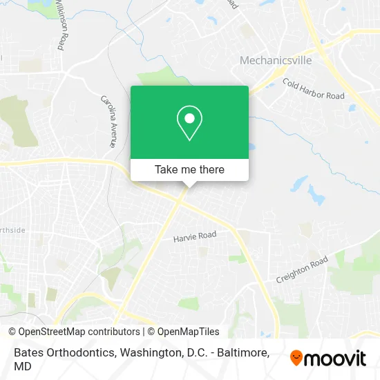 Bates Orthodontics map