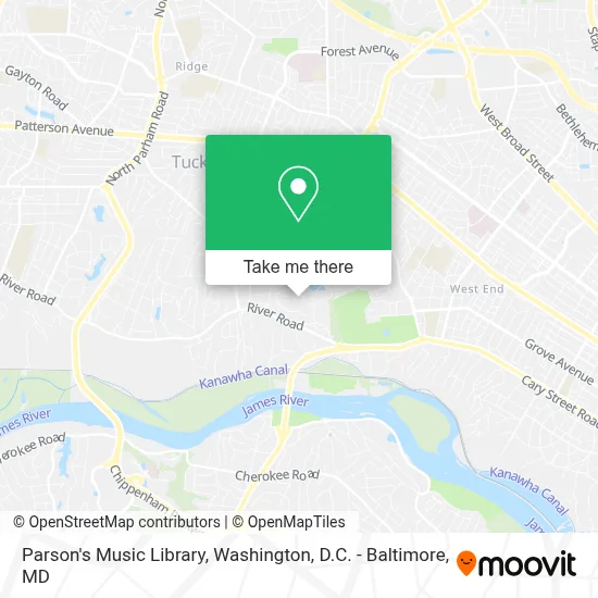 Parson's Music Library map