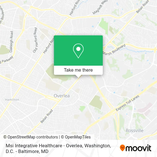 Msi Integrative Healthcare - Overlea map