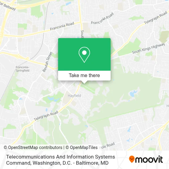 Telecommunications And Information Systems Command map