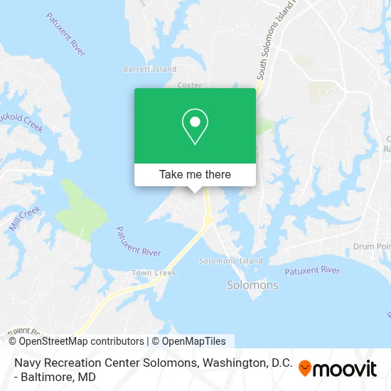 Navy Recreation Center Solomons map