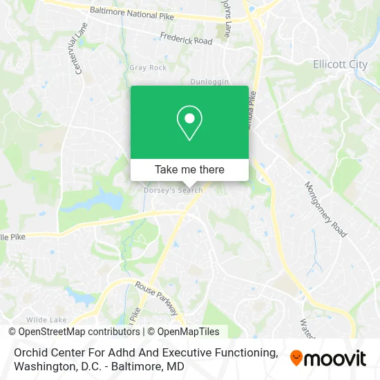 Orchid Center For Adhd And Executive Functioning map