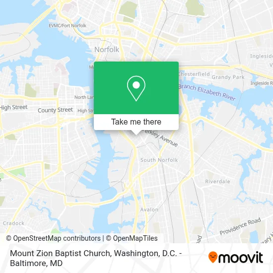 Mount Zion Baptist Church map