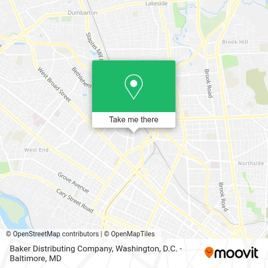 Baker Distributing Company map