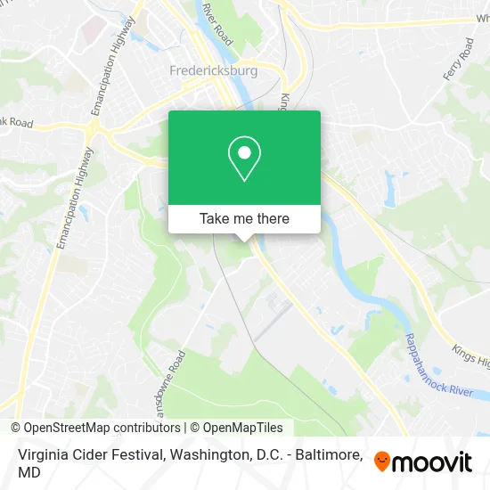 Virginia Cider Festival map