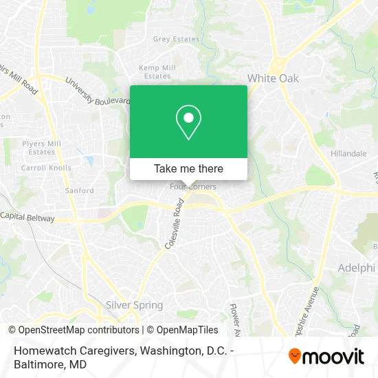Homewatch Caregivers map