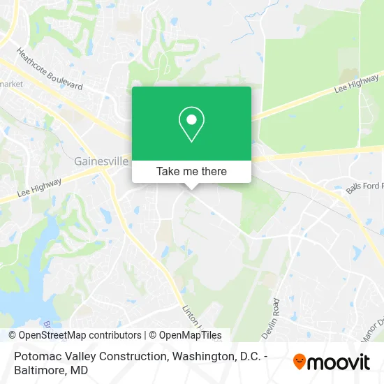 Potomac Valley Construction map