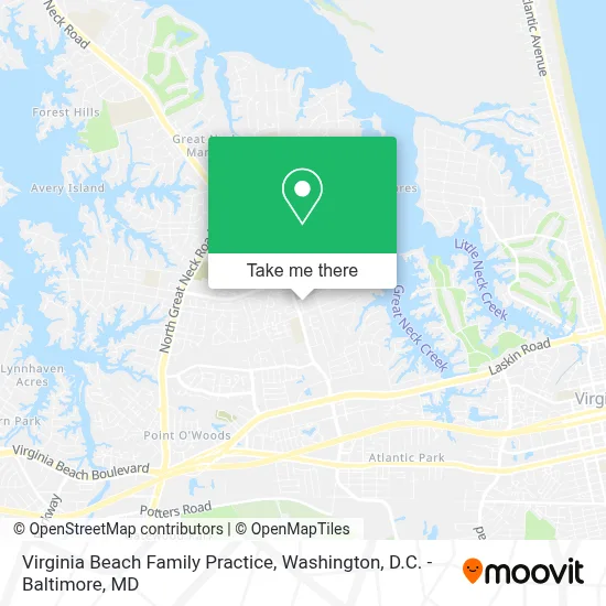 Virginia Beach Family Practice map