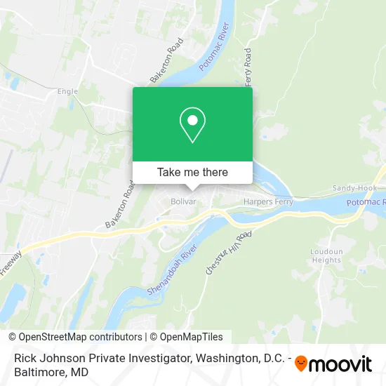 Rick Johnson Private Investigator map