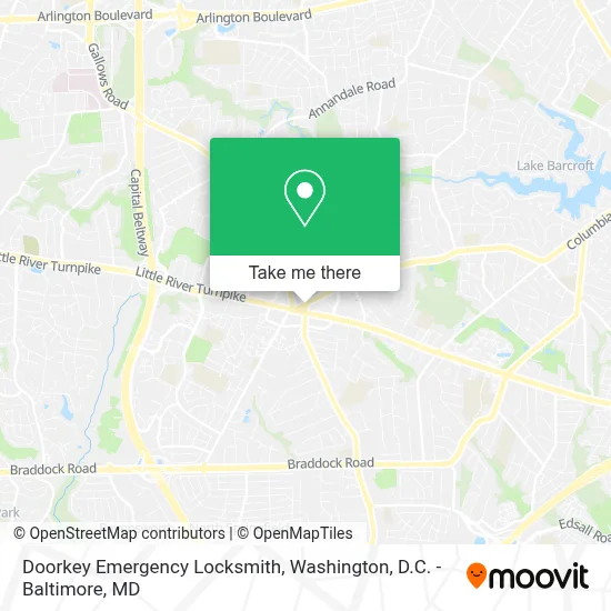 Doorkey Emergency Locksmith map