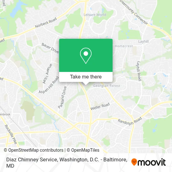 Diaz Chimney Service map