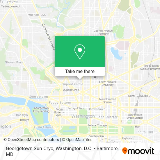 Georgetown Sun Cryo map
