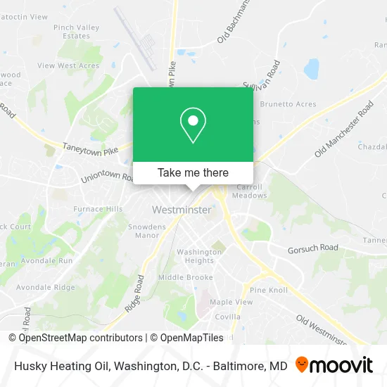 Husky Heating Oil map
