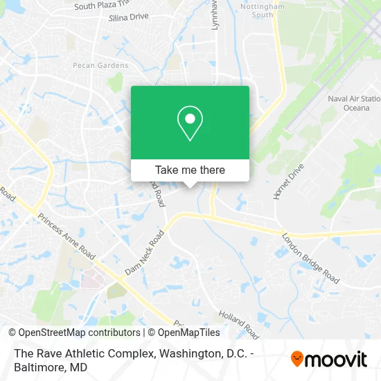 The Rave Athletic Complex map