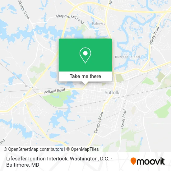 Lifesafer Ignition Interlock map