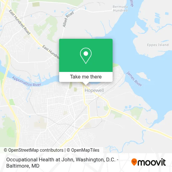 Occupational Health at John map